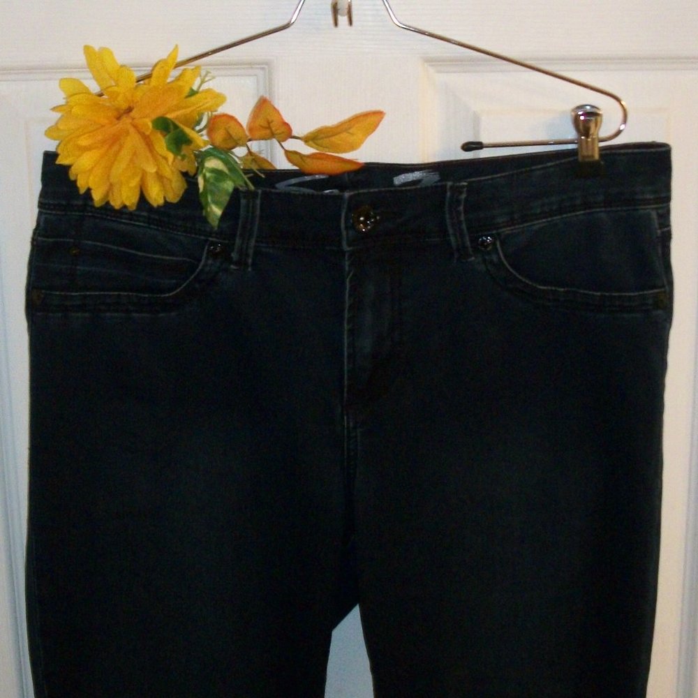 Seven7 Sz 14 Blue Demim Stretch Leggings Jeans Mid Rise 28" Inseam - Picture 4 of 12
